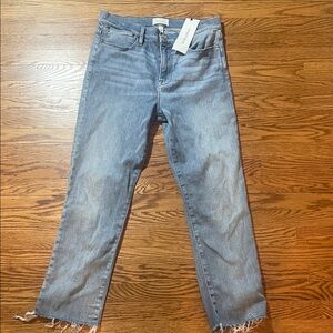 Frame Denim Sky Blue Cropped Jeans